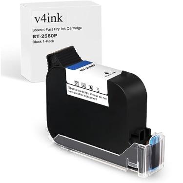 Imagem de v4ink Cartucho de tinta preta Bentsai BT-2580P 42 ml solvente de secagem rápida para impressora a jato de tinta portátil BT-HH6105B2, BT-HH6105B3, B10