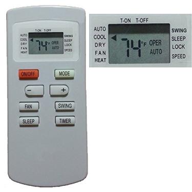 Imagem de Substituição para controle remoto de ar condicionado Soleus Air GREE para modelo P-KY80-36 KY-80 SG-PAC-08E3 (tela em Fahrenheit)