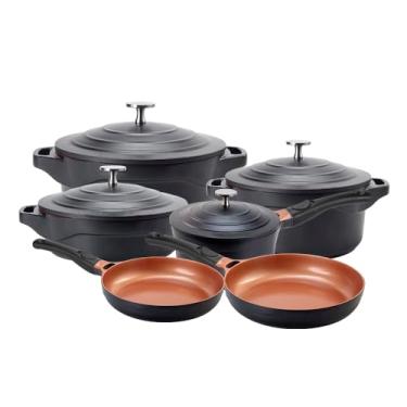 Imagem de Jogo De Panelas Le Cook Revestimento Cerâmico Black 6 Pçs