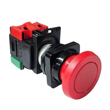 Imagem de Botão Cogumelo S/Trava Compulsador Vermelho 1NA+1NF Ref. 1A702.11R - Eaton Eaton