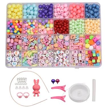 Imagem de Kit de Fabricação de Miçangas Blet Com Letras de Cores Misturadas, Estrela de Peixe, Flor, Contas de Doces, Contas Acrílicas Sp Para Fazer Jóias, Colar Artesanal Diy Blet