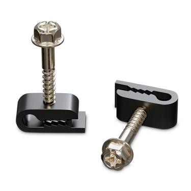 Imagem de THE CIMPLE CO - Mini clipes de cabo de fio, clipe de cabo de fio elétrico, clipe de parafuso de 3 mm e fixador, preto (100 peças por saco)