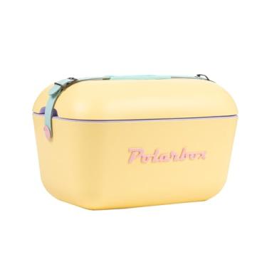 Imagem de Polarbox Lancheira retrô para praia, vintage, piquenique, bolsa térmica portátil, viagem, acampamento, caminhada, estilo anos 90, caixa de gelo, média, leve para latas, cervejas e bebidas seltzer, 12