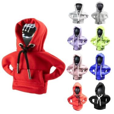 Imagem de PSLER Moletom com capuz elegante e fofo capa de mudança de marchas para carro capa de botão de câmbio com capuz isolamento térmico inverno quente CVC interior acessórios de carro para homens mulheres