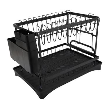 Imagem de Rack de Secagem de Pratos, Rack de Drenagem de Utensílio de 2 Camadas Suporte de Secagem de Talheres Pequeno Escorredor de Louça Pauzinhos Talheres Suporte de Secagem de Bancada