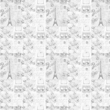 Imagem de Papel De Parede Selo Carta Paris Adesivo Decorativo Lavável - LRP