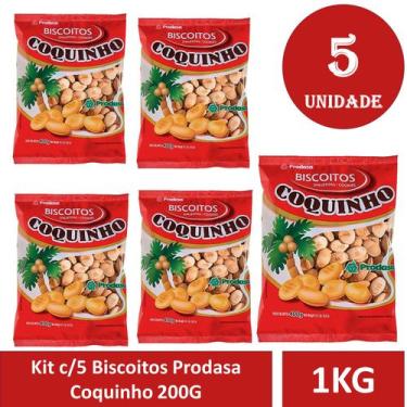 Imagem de Kit c/5 Biscoitos Prodasa Coquinho 400G