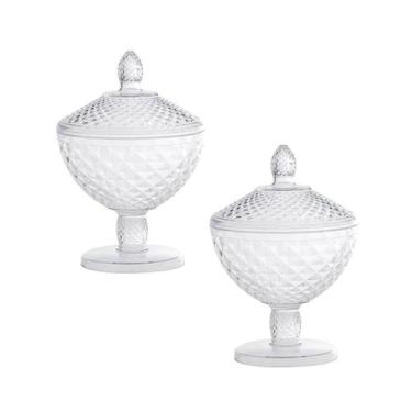 Imagem de Kit com 2 Bomboniere Baleiro 200ml Acrílico Mini Luxxor Multiuso - Par