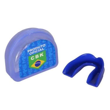 Imagem de Protetor Bucal Simples MKS CBK Oficial, Azul