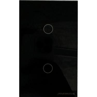 Imagem de Interruptor Touch Wi-Fi com 2 Botões Novadigital Preto LITE-WS2