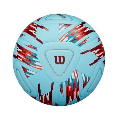 Imagem de WILSON Bola de futebol NCAA Vanquish Match - Tamanho 4, azul/vermelho/roxo