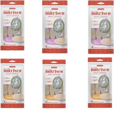 Imagem de Patê Para Gato Snack Cremoso Nutrisco Kit Mix 6 Unid 56g