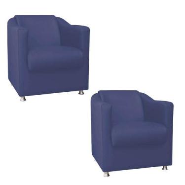 Imagem de Kit 02 Poltrona Cadeira Decorativa Tilla   Para Sala de Estar Recepção