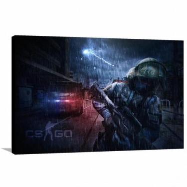 Imagem de Quadro decorativo CSGO CT Overpass - Tela em Tecido - Wall Frame