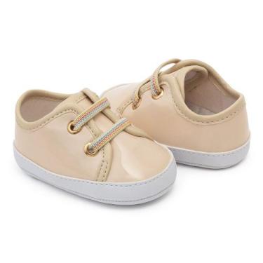 Imagem de Tênis Infantil Bebê Pimpolho 00 a 7 meses Menina, 02, Dourado