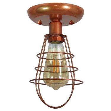 Imagem de Plafon Aramado Lampshape Cobre Sala Quarto cozinha banheir - CM GLASS 