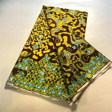 Imagem de Tecido cera dourada africana algodão material rapper Batik Ankara original de alta qualidade novo material pagne manutenção para costura (como imagem-27)