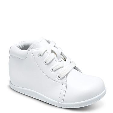 Imagem de Stride Rite SRT Tênis de couro Elliot para bebês e crianças, Branco, 3 Wide Infant