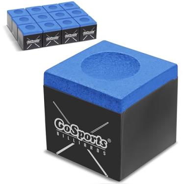 Imagem de GoSports Pacote com 12 cubos de giz premium para tacos de bilhar azul