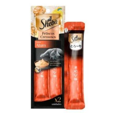 Imagem de Petisco Cremoso Sheba para Gatos Adultos Atum 24g - 2 saches