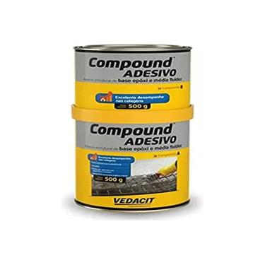 Imagem de Compound Adesivo, Branco, 1 Kg, Vedacit