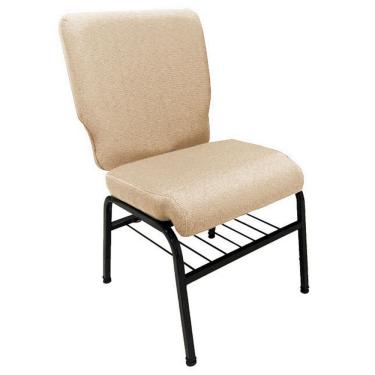 Imagem de 01 Cadeira para Igrejas c/ Porta Biblía e Porta Cálice Bege