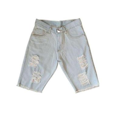 Imagem de Bermuda Jeans Juvenil Masculina destroyed-Masculino