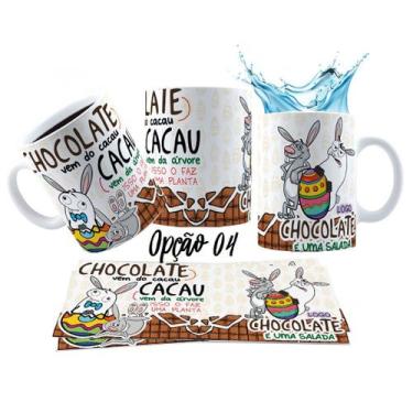 Imagem de Caneca 325ml Gino Páscoa Toma chocolate pra acalmar esse teu estresse 