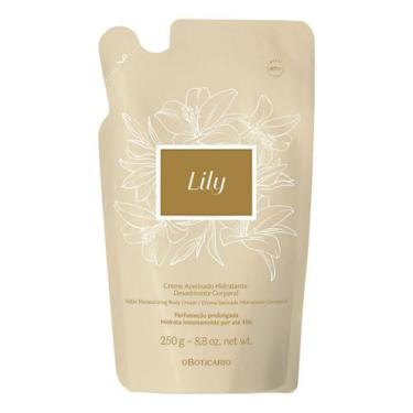 Imagem de Refil Creme Acetinado Desodorante Hidratante Corporal Lily 250g - O Bo
