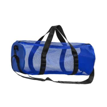 Imagem de UGPLM Bola de malha de malha Duffel Bolsa com alça de ombro ajustável Bolsa de ginástica Duffle Duff para Scuba Snorkeling Pool Beach Atividades