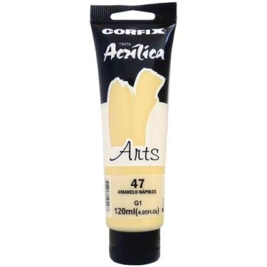 Imagem de Tinta Acrílica Arts Corfix 120ml G1 - 85120, 047 - AMARELO NAPOLES