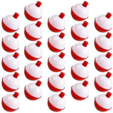 Imagem de Boias de pesca boias e boias de pesca ABS botão de pressão boia redonda boia boia bobber vermelho/branco boia boia boia flutua acessórios de equipamento de pesca 1,3 cm/1,9 cm/2,5 cm/1,9 cm/2,5 cm/10