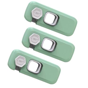 Imagem de Trava de Segurança Geladeira Gaveta Kit 3 unidades Protege Bebe Criança Evita Acidente Armario Fechadura Porta Multiuso Resistente