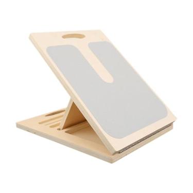 Imagem de UGPLM Placa de inclinação da maca de panturrilha de madeira 15.7x11.8innch para agachamentos joelhos de perna que esticando placa de balanço portátil