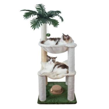 Imagem de Cat Scratching Post Fantasreen Árvore para gatos de 76 cm com 2 redes