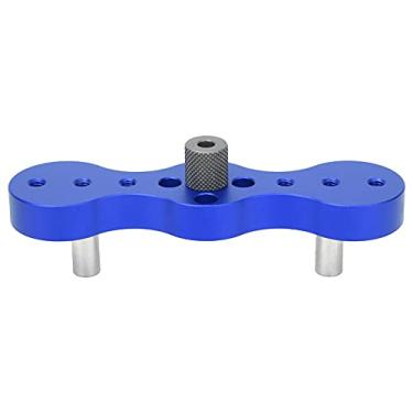 Imagem de Guia de Broca para Cavilha para Carpintaria, Vermelho e Azul, Liga de Alumínio 6 ou 8 ou 10 Mm Ferramenta Posicionadora de Gabarito Abridor de Furos Com Manga de Broca de Metal