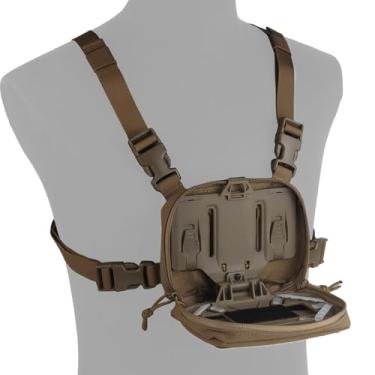 Imagem de Conjunto de bolsa para colete de peito FoldPanel, suporte de telefone para equipamento de peito como acessório de suporte de placa com capa protetora, caminhada, pesca, ciclismo, colete tático