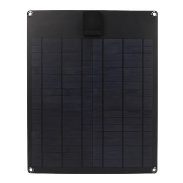 Imagem de Painel do Gerador de Energia Solar, Instalação de Vida Serviço Longa Eficiente Instalação Segura do Painel Carregamento Células Solares para Barco (Preto)