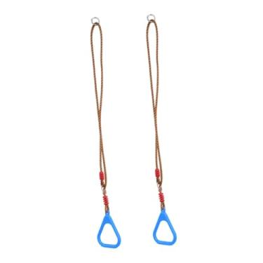 Imagem de menolana Argolas de ginástica para crianças, equipamentos de treinamento de força para exercícios em casa, argolas de ginástica para o quintal para crianças, Azul