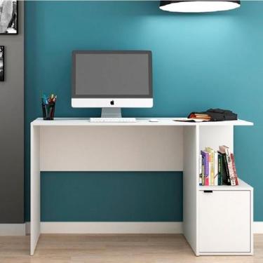 Imagem de Mesa Escrivaninha de Computador Home Office 135cm BC75 Branco - BRV Mó