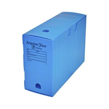 Imagem de Caixa Arquivo Morto Plastico Polionda Polibras 360x135x252mm, Azul