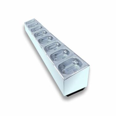 Imagem de Condimentadora Lateral Refrigerada 8 cubas ZPCNLR08 Branca - Zepper