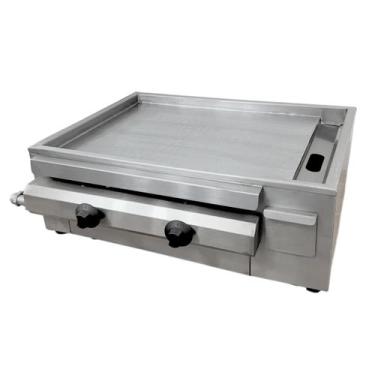 Imagem de Chapa Industrial Lanche 2 Queimadores 65cm A Gás Baixa Pressão Casinha