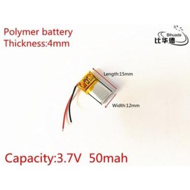 Imagem de Bateria 3,7v 50mah  Headset  4mm X 12mm X 15mm Nova - bgb