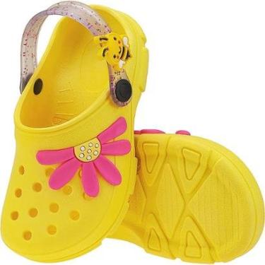 Imagem de Sandália Babuche Infantil Menina Abelha e Flor Glitter Kidstep-Feminino