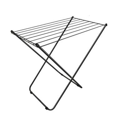 Imagem de Varal De Chão 80cm Dobrável Aço Reforçado Até 8kg Compacto