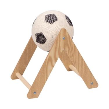 Imagem de predolo Arranhador para gatos com design de futebol, prático e compacto, decoração para casa, bola para arranhar gatos, corda de cânhamo, brinquedo para, S