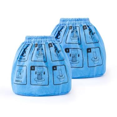 Imagem de Shop-Vac Sacos de filtro de pano não tecido – 2 pacotes de substituição de filtro reutilizáveis, serve para aspiradores secos pequenos (17,78 cm × 6-1/10.2 cm × 3-1/5.1 cm)