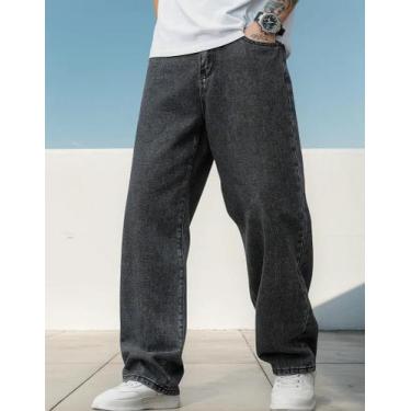 Imagem de Calça Balão Calca Jeans Masculina Bag Boca Larga Streetwear - Aussie, 