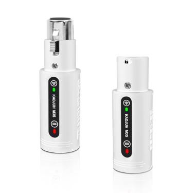 Imagem de Transmissor e receptor XLR sem fio adaptador de microfone sem fio com áudio de alta resolução de 24 bits/192 kHz, amplificador de microfone integrado – compatível com microfones dinâmicos, mixers de